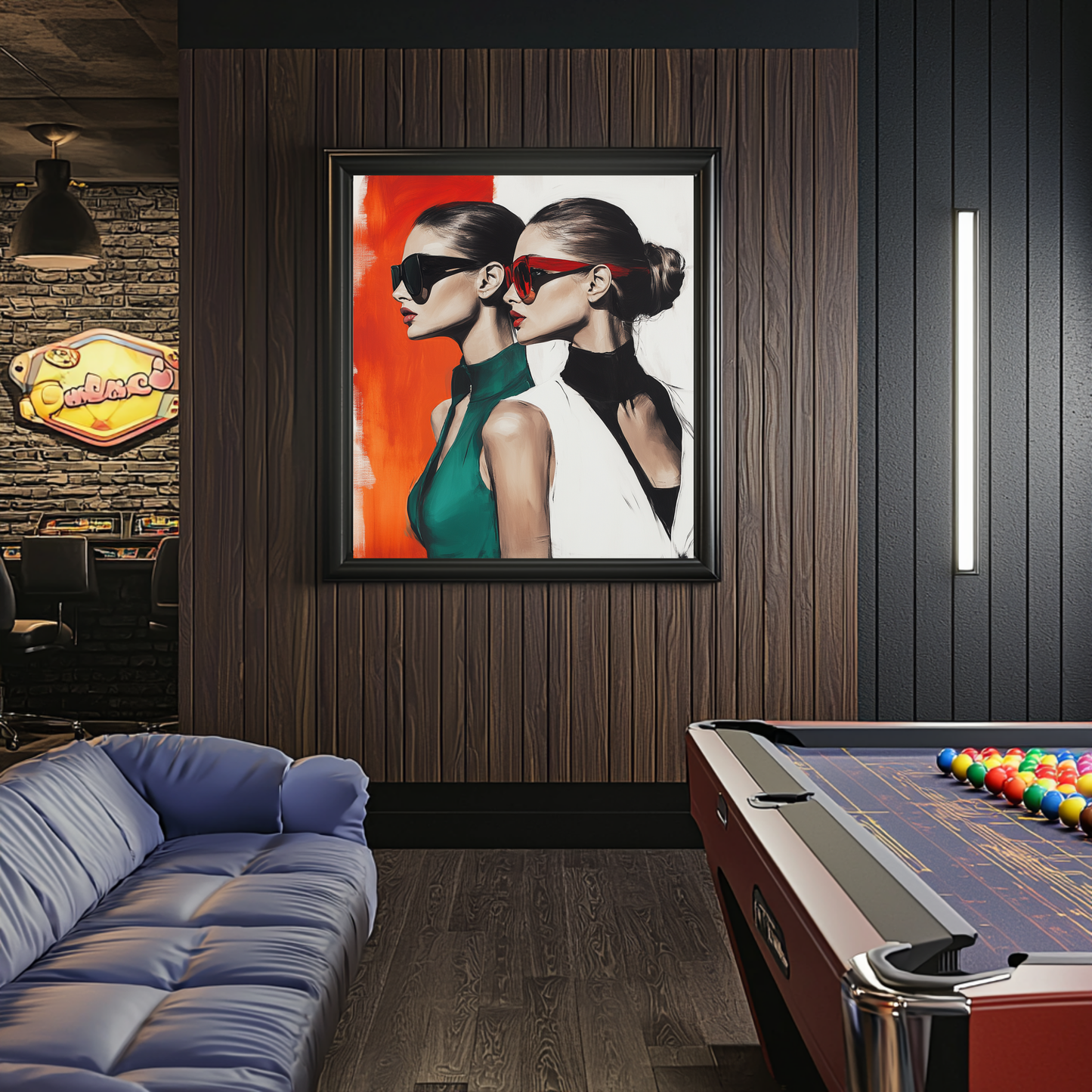 Striking Contrast: The Duality of Style – Contemporary Fashion FRAMED CANVAS