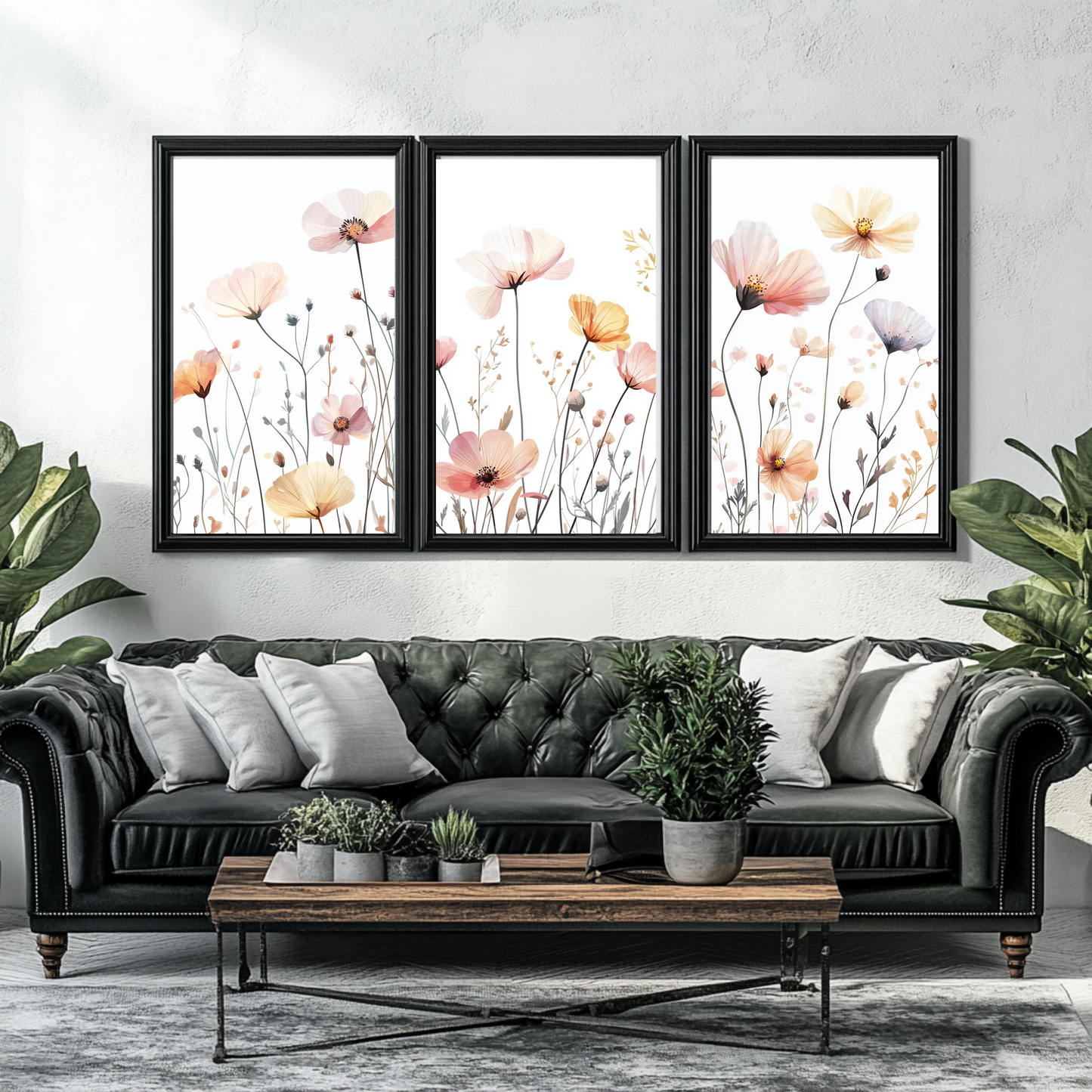 Golden Bloom Botanical Print