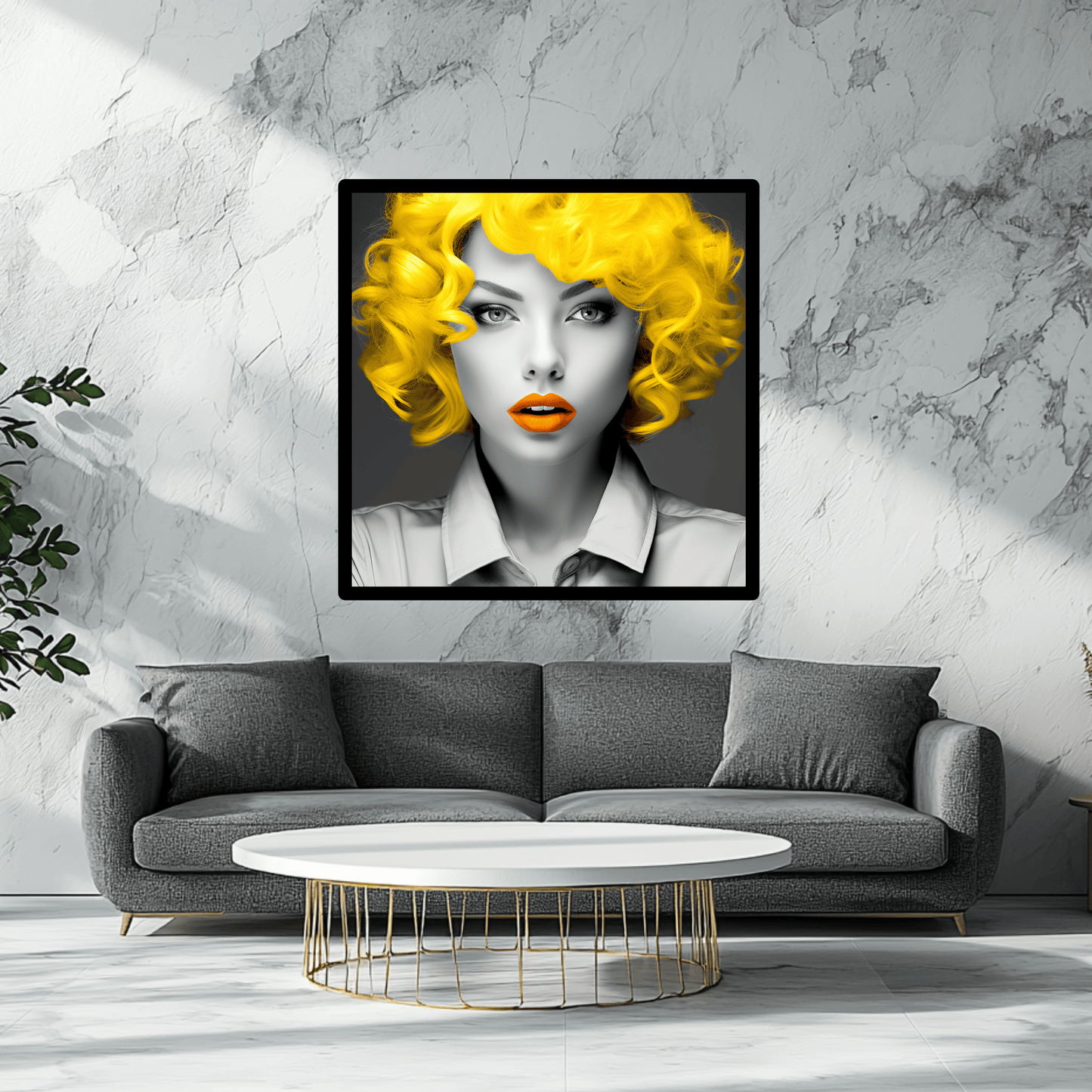 Neon Blonde Marilyn Monroe - Inspired Pop Art Noir