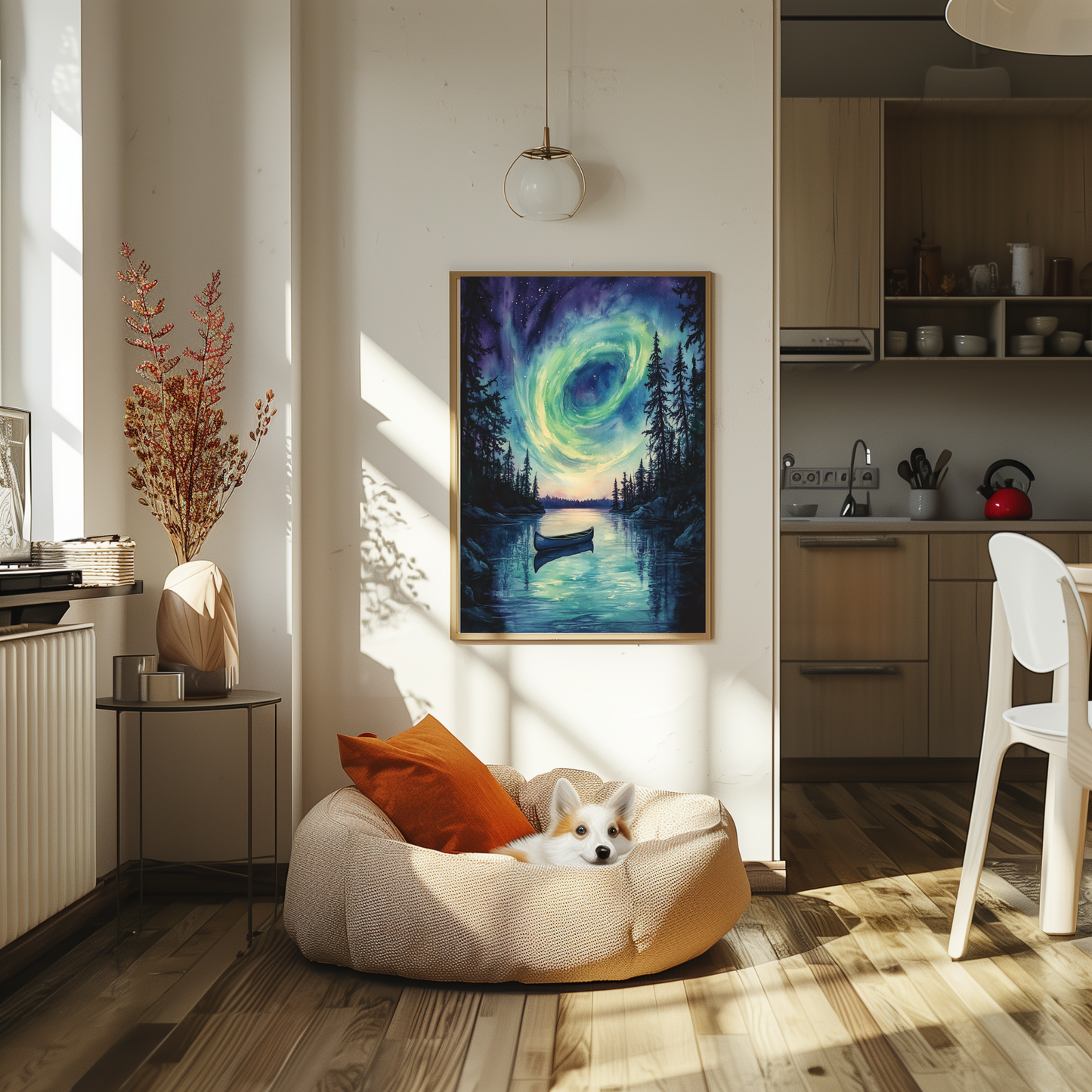 Midnight Bloom: The Sky in Motion - FRAMED CANVAS