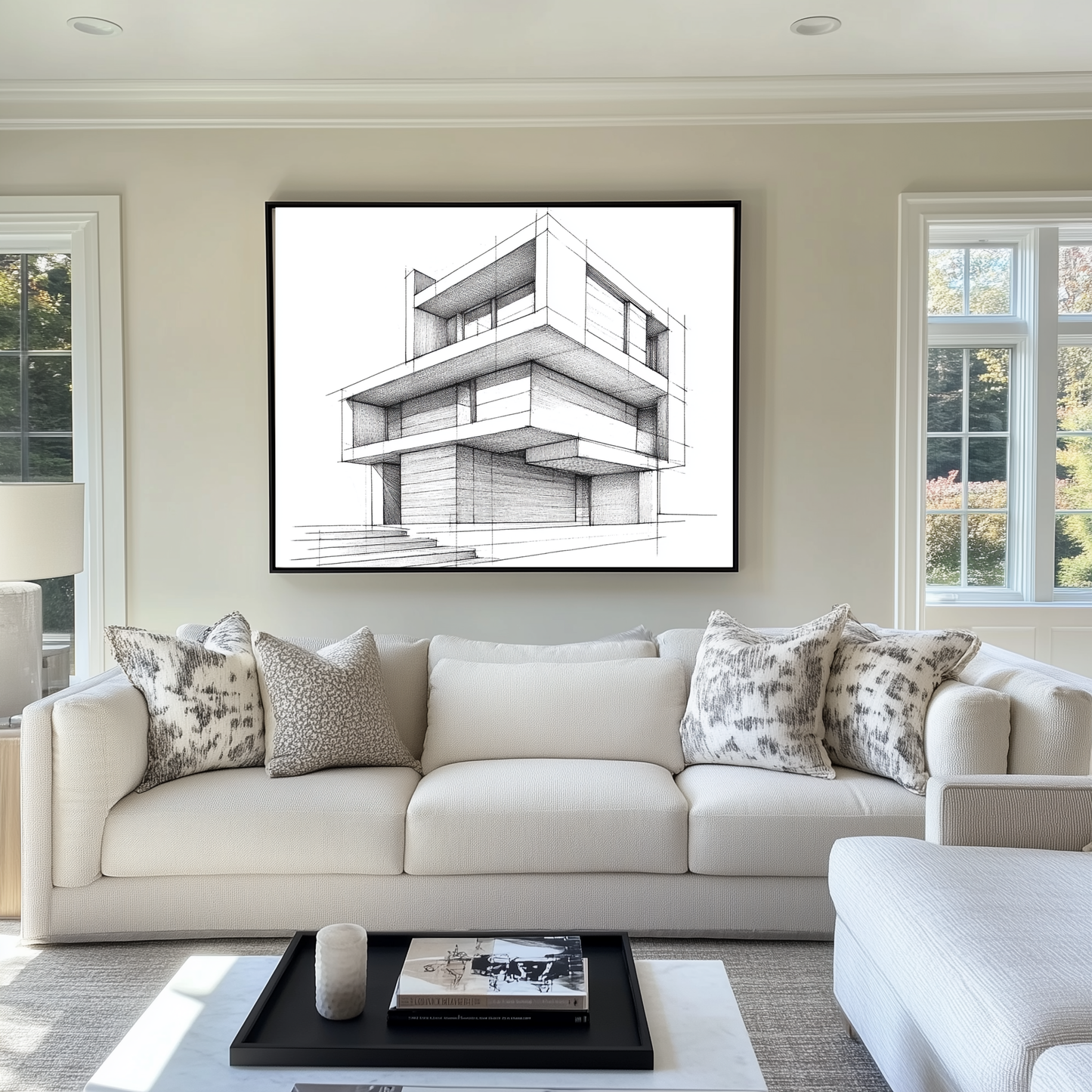 Linear Blueprint - FRAMED Wall Art