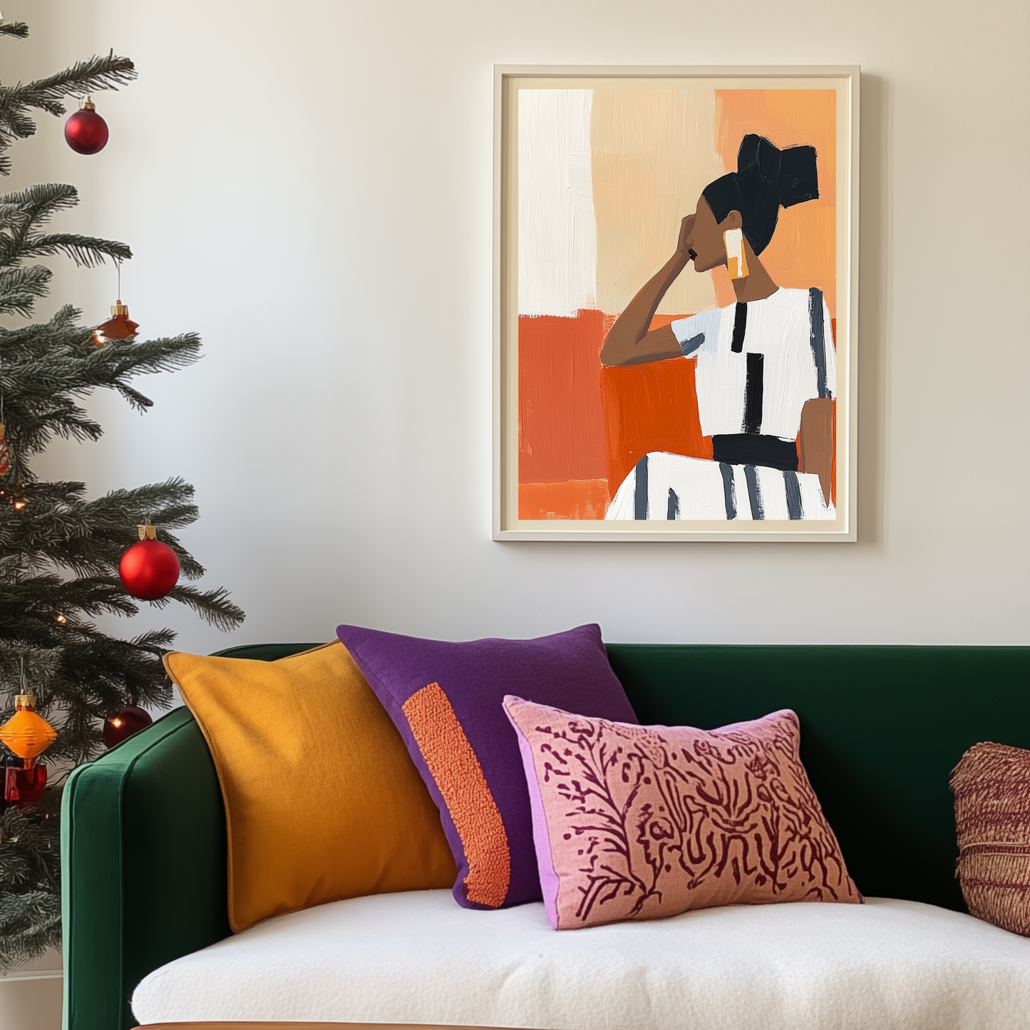 Modern Geometry: Orange Abstract – Contemporary Fashion CANVAS