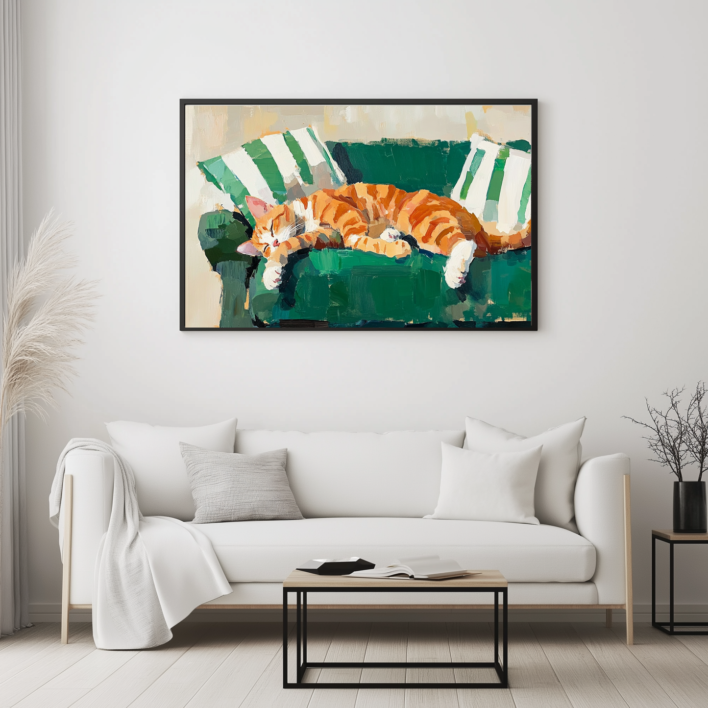 Sweet Dreams Tabby - FRAMED CANVAS