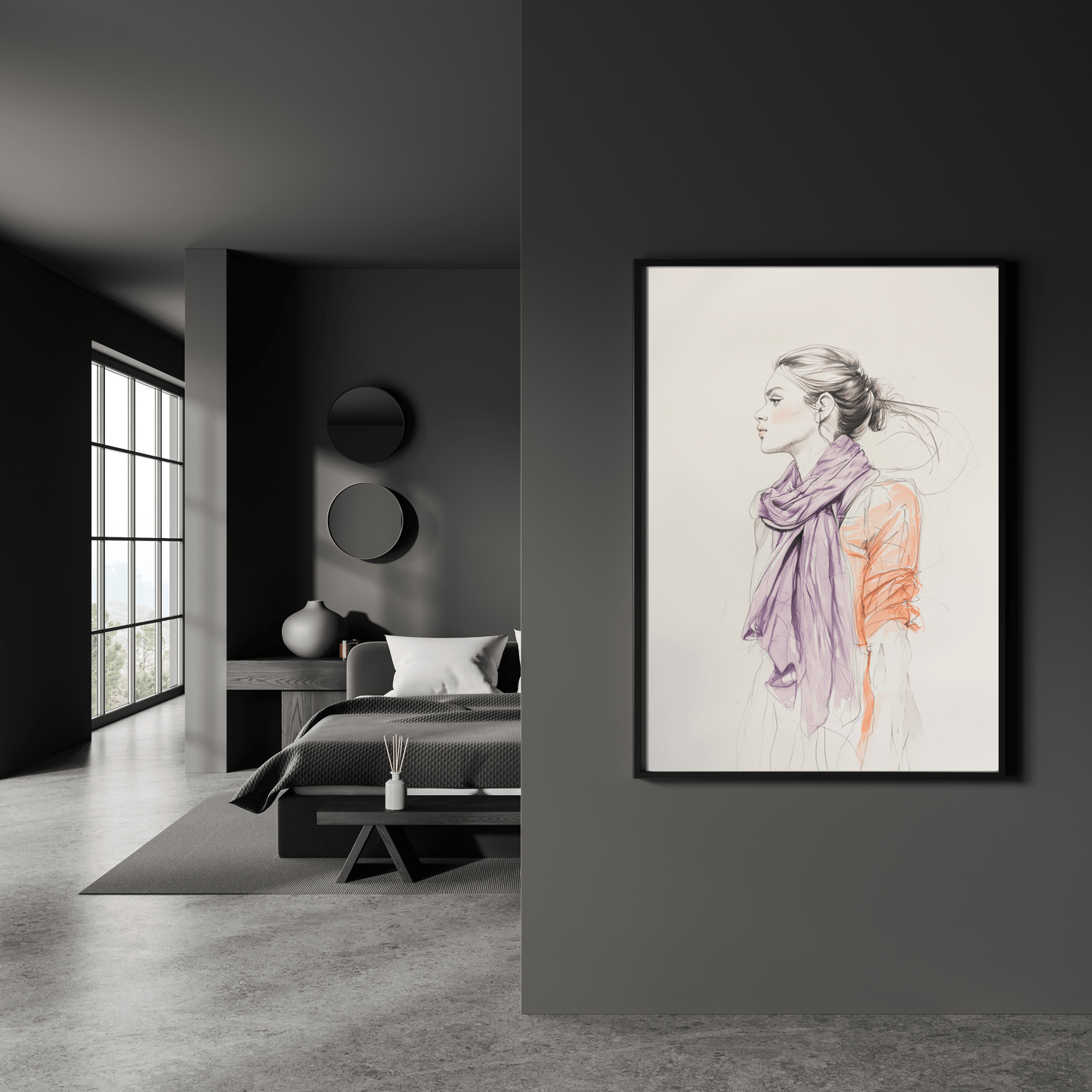 Soft Scarf Fashion Illustration