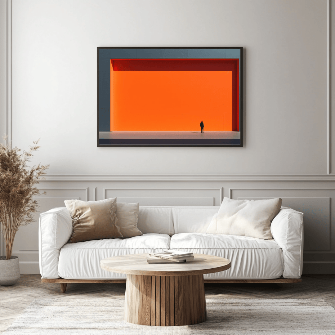 Portal to Solitude – Minimalist Architectural Surrealism Art Print