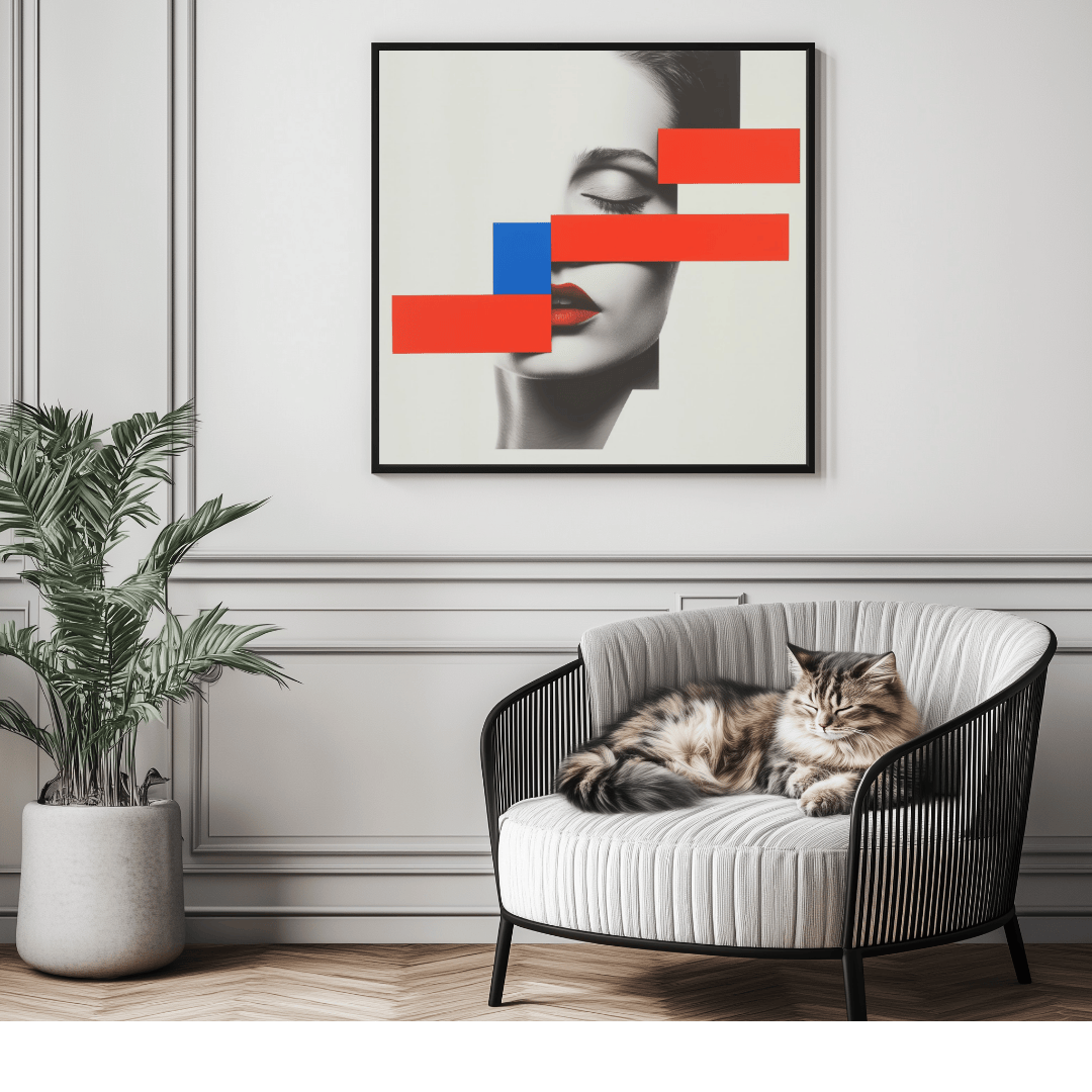 Fractured Identity – Modern Abstract Portrait Art Print