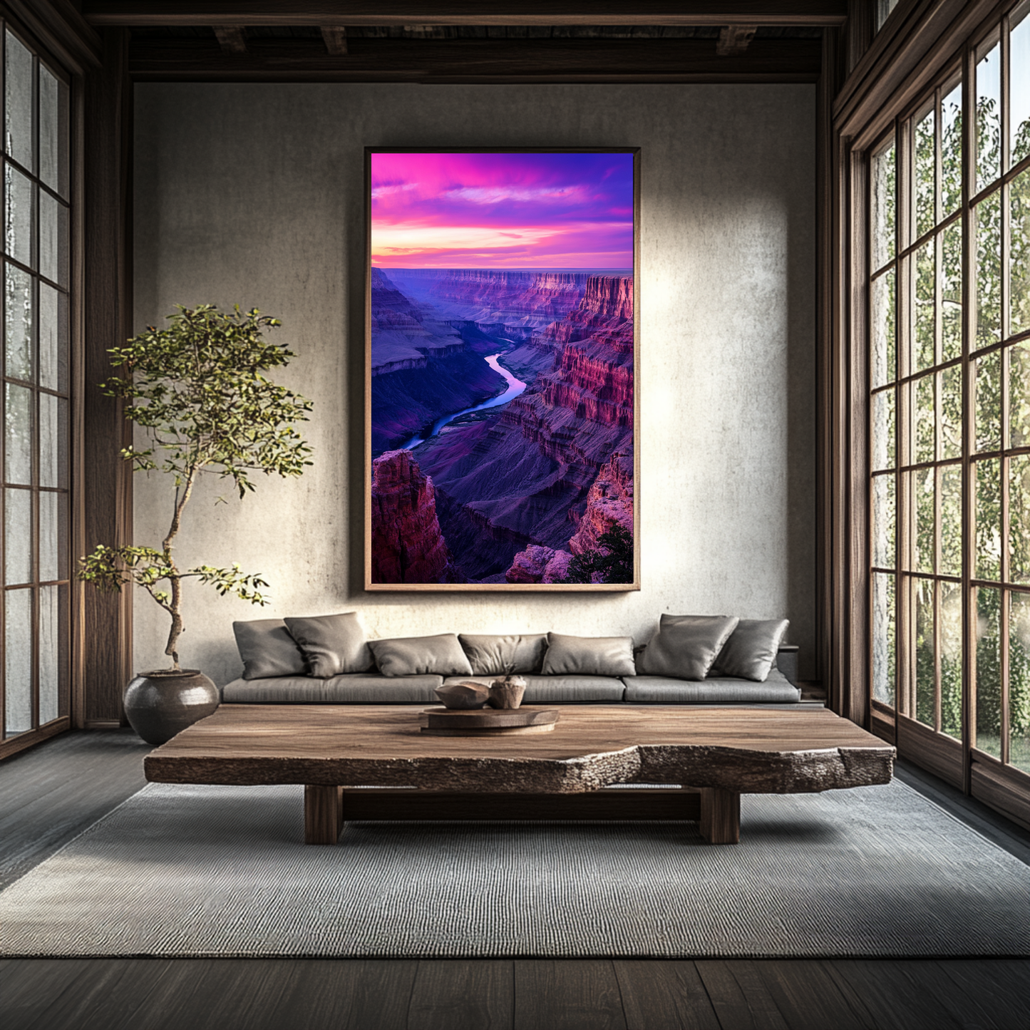 Twilight Over the Grand Canyon - FRAMED Art Print