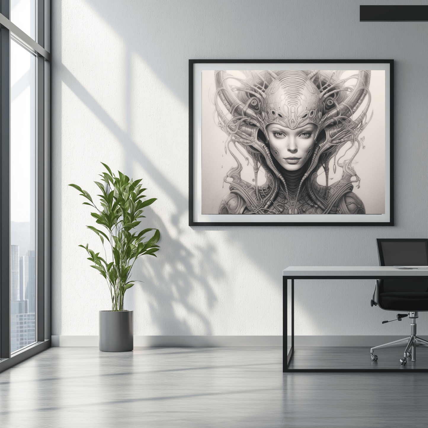 Divine Circuit - Cybernetic Goddess Art