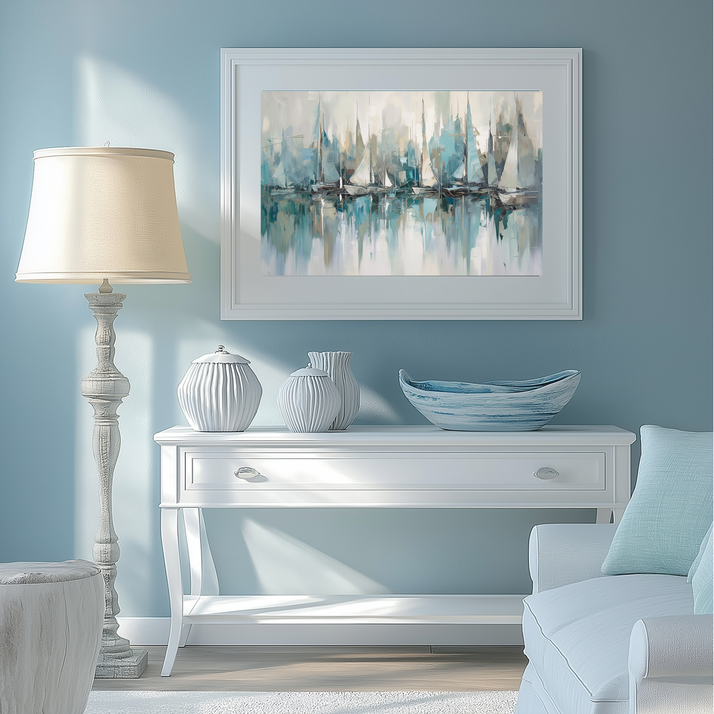 Harbor of Tranquility – Contemporary Art FRAMED photo paper poster