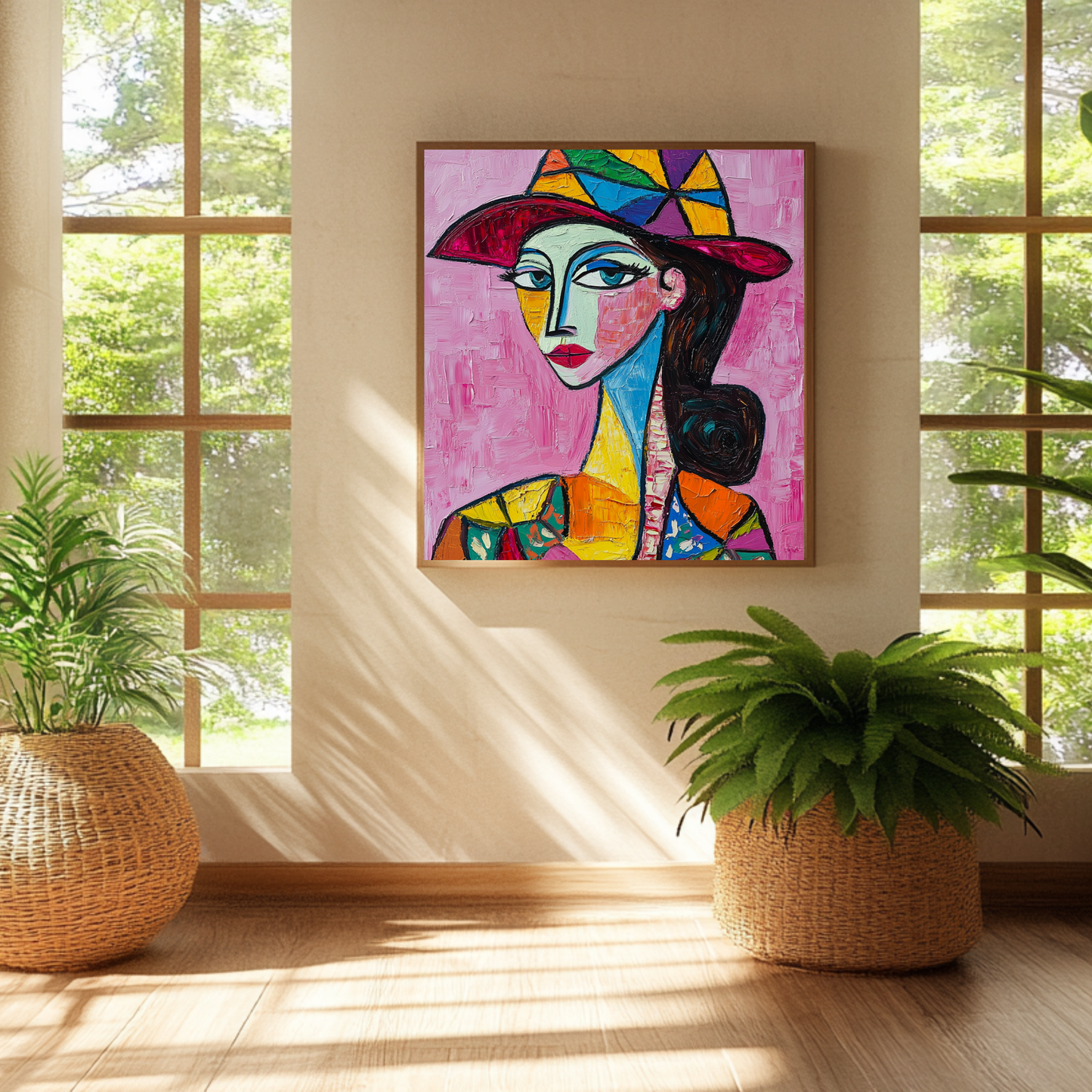 Poise in Pink Cubism - CANVAS
